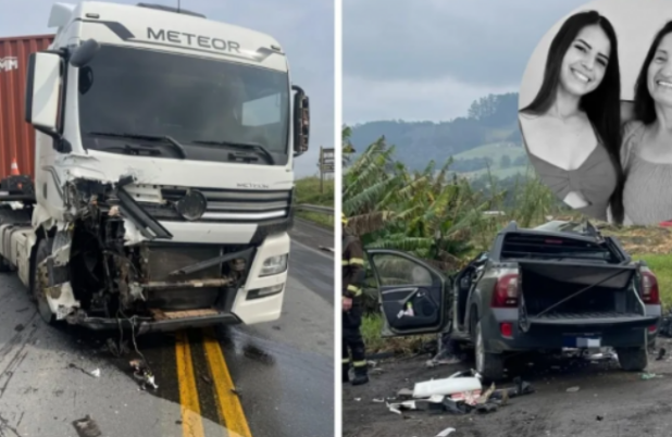 Mãe e filha morrem em acidente na BR-470 a caminho de velório da avó