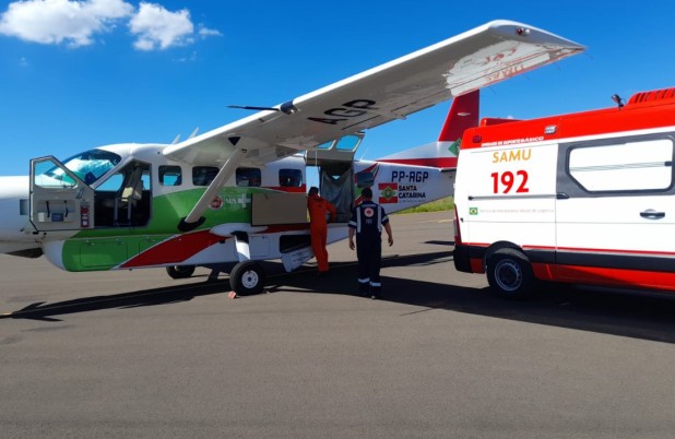 Recém-nascida prematura é transferida com apoio aéreo para hospital de referência