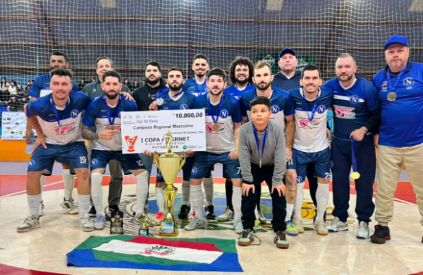 Associação Nacional conquista tricampeonato invicto da Copa FiberNet e reforça sonho de disputar o Catarinense Série Bronze