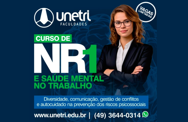 UNETRI promove curso de extensão sobre NR-1 e Saúde Mental no Trabalho