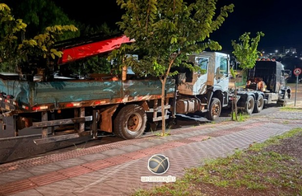 PM recupera caminhões furtados no RS em São Miguel do Oeste e Anchieta