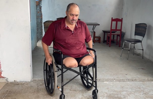 João taxista tem pernas amputadas e família pede ajuda para cadeira elétrica