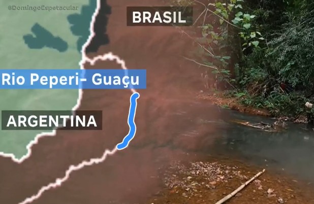 Criminosos mudam curso de rio para contrabandear mercadorias na fronteira entre Brasil e Argentina