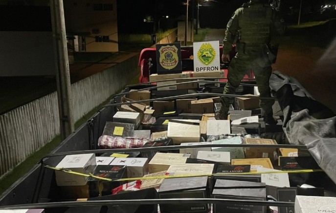 Carreta com vinho argentino e iPhones é apreendida pelo BPFRON e prejuízo passa de R$ 3,7 milhões