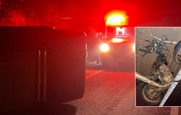 Casal de jovens morre em grave acidente entre moto e caminhonete na BR-163