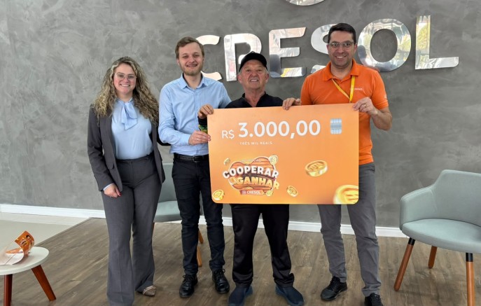 Associado da Cresol Fronteiras ganha R$ 3 mil na promoção Cooperar é Ganhar