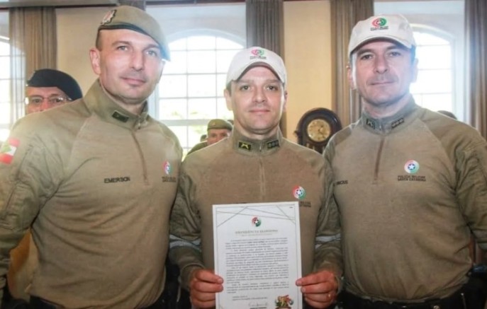 Major Deiber é homenageado pela Polícia Militar de Santa Catarina