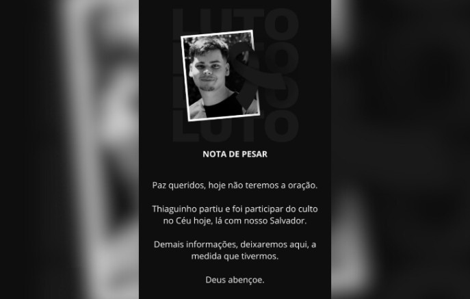 Jovem Thiaguinho falece aos 18 anos após luta contra a leucemia