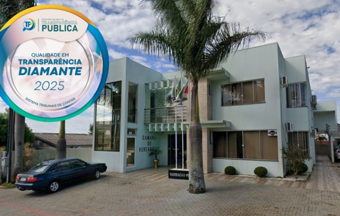Câmara alcança 95,30% em transparência e conquista Selo Diamante