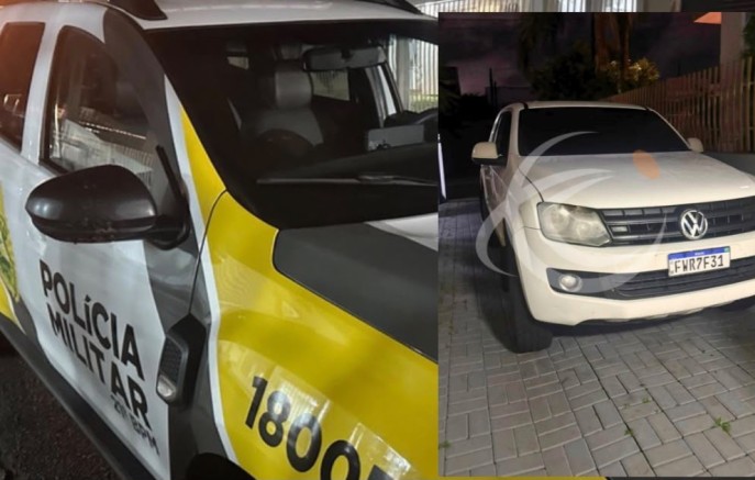 Caminhonete Amarok é roubada durante assalto à mão armada próximo à Câmara de Vereadores
