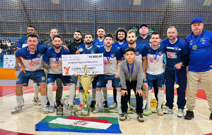 Associação Nacional conquista tricampeonato invicto da Copa FiberNet e reforça sonho de disputar o Catarinense Série Bronze