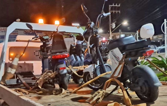 Polícia Militar apreende três veículos elétricos modificados conduzidos por adolescentes