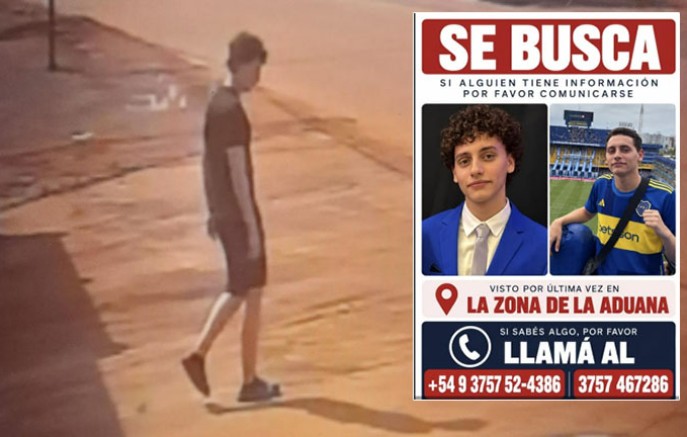 Família procura jovem de 19 anos desaparecido na fronteira entre Argentina e Brasil