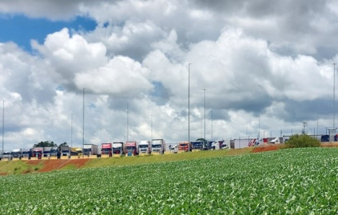 Movimento pela aduana registra passagem de 1.930 caminhões em janeiro