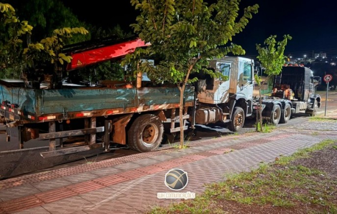 PM recupera caminhões furtados no RS em São Miguel do Oeste e Anchieta