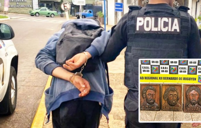 Polícia de Misiones recupera obras sacras furtadas no Brasil e prende suspeito na fronteira