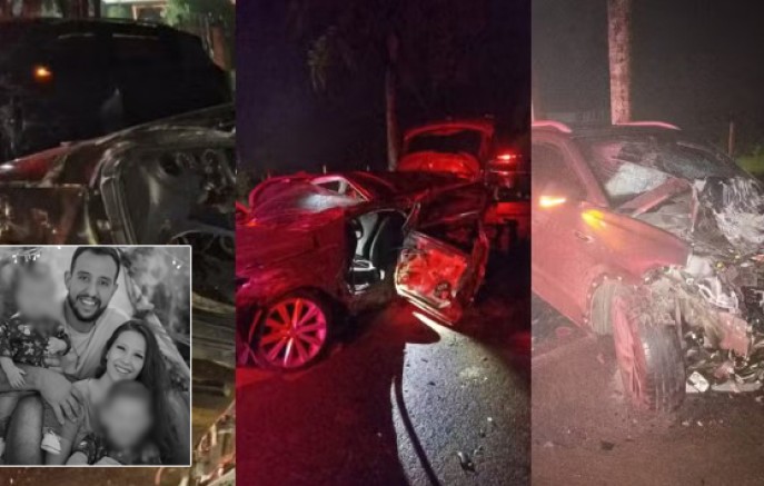 Acidente mata casal, dois filhos e amigo da família no Oeste de Santa Catarina