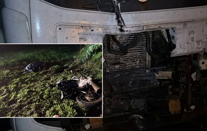 Jovem de 19 anos morre em colisão entre caminhão e moto na PR-182
