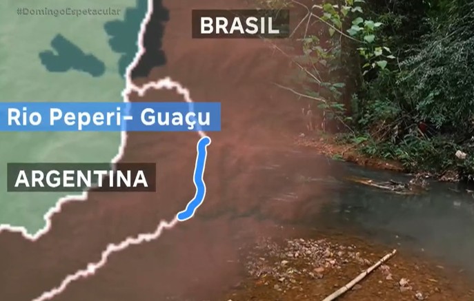 Criminosos mudam curso de rio para contrabandear mercadorias na fronteira entre Brasil e Argentina