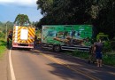 ​Homem morre em colisão entre moto e caminhão na SC-160