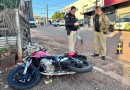 Homem fica ferido após colisão entre carro e motocicleta