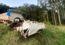 Motorista fica gravemente ferido ao pular de caminhão em Saudades