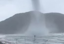 Câmera flagra tromba d’água em Santa Catarina