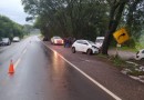 Acidente envolve quatro veículos e deixa feridos na SC 163 em Iporã do Oeste