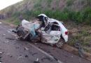 Motorista morre em batida frontal entre carro e caminhonete na SC-155