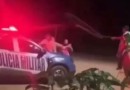 Montado em cavalo, homem laça policial militar no DF