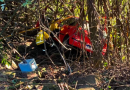 Motorista é resgatado após carro despencar em barranco de 40 metros na SC-155
