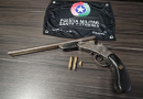 Após denúncias relatando disparos, homem é preso porte ilegal de arma de fogo