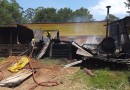 Composteira fica destruída em incêndio no interior de São João do Oeste