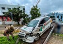 Colisão envolvendo viatura policial deixa policial ferida