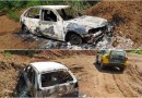 Três corpos são encontrados carbonizados dentro de veículo na zona rural