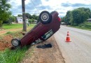 Jovem capota veículo na BR 163