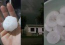 Dia 'vira noite' e granizo atinge cidades do RS; Inmet emite alerta para tempestade