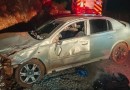 Bombeiros encontram bebidas alcoólicas dentro de veículo após acidente