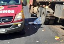 Jovem morre após ser atropelado por carreta na BR 163