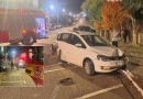 Motorista fica ferido após colisão contra veículo estacionado