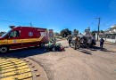Motociclista sofre ferimentos leves em colisão no Centro