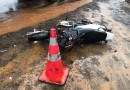 Motociclista fica ferido após colisão na BR-282