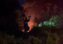 Carro sai da pista, capota e pega fogo entre SMOeste e Bandeirante