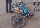 Motociclista fica ferido em colisão no centro