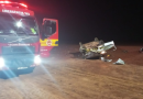 Motorista fica preso às ferragens após capotamento na BR-282