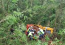 Homem cai com trator em ribanceira de 30 metros e é resgatado com apoio de helicóptero em SC