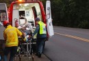 Motociclista e passageira ficam feridos após atropelarem cachorro na BR-158