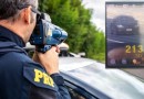 PRF flagra veículo a 213 km/h em rodovia federal