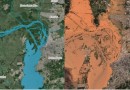 Imagens de satélite mostram “antes e durante” enchente em Porto Alegre