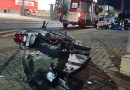 Homem fica ferido após colisão envolvendo carro e motocicleta